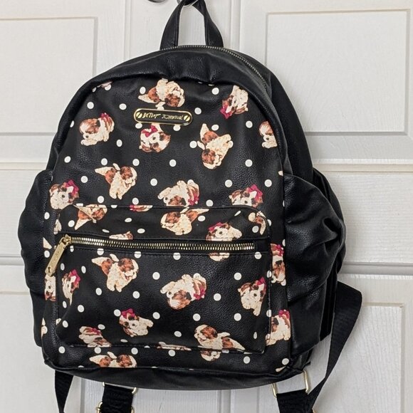 Betsey Johnson Women\'s Side Bow Backpack Black/Multi One Size . main image 4